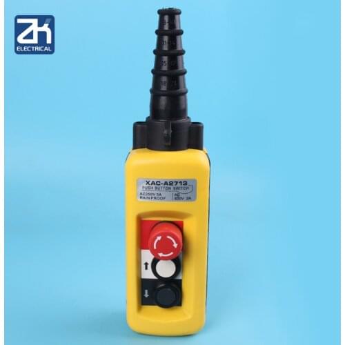 Xac - A2713 Motor-driven Gourd Lifting Button Control Switch Single Speed Crane Driving Remote Control Handle Waterproof Type