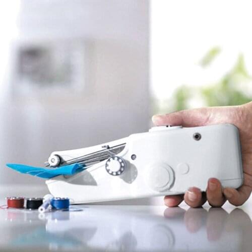 Mini Portable Portable&Cordless Needlework Handy Stitch Overlock Electric Clothes Fabric Sewing Tools Handheld Battery Powered