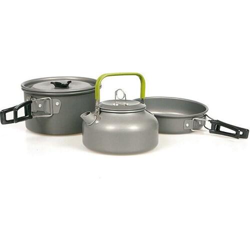 Camping Cookware Tableware Combination Pans Pots Soup Non-Stick Hot Picnic Outdoor