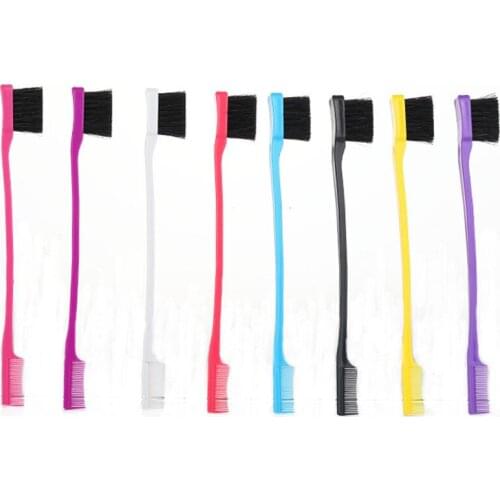 3pc Beauty Double Side Edge Hair Comb Control Hair Brush For Hair Styling Salon Professional Accessories Hair Brush Random Color