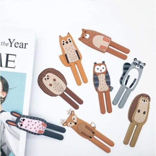 Cute Fridge Sticker Magnetic Hook Refrigerator Message Magnet Hanger Key Holder Storage Hook Kitchen Decoration Removable