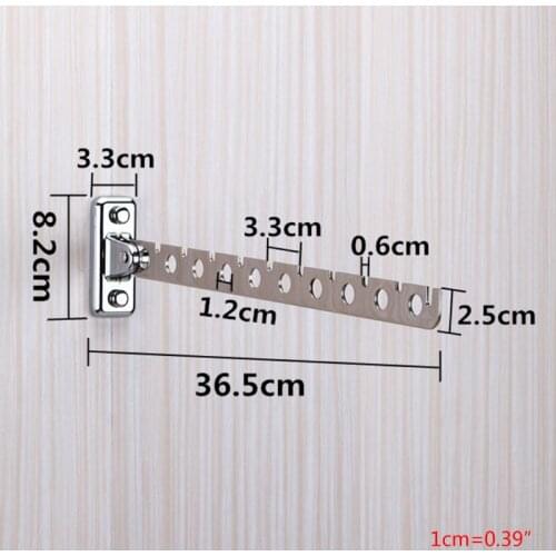 Stainless Steel Folding Wall Mount Hanger Retractable Clothes Drying Rack Dropship