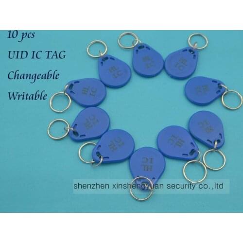 UID IC card Changeable Writable keyfobs key tags M1 13.56Mhz rfid NFC keyfobs Block 0 sector writable Copy tag