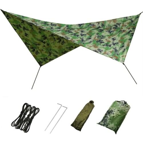 Camping Tarp Waterproof,Hammock Rain Fly,Outdoor Moistureproof Picnic Mat,Multifunction Tent Light WeightEssential Survival Gear