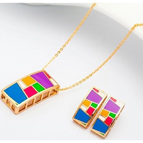 R&X Bijoux Jewelry Dubai Ensemble Dieraden Sets Fashion Women Anniversary Romantic Necklace/earrings Classic Jewelry Sets Trendy