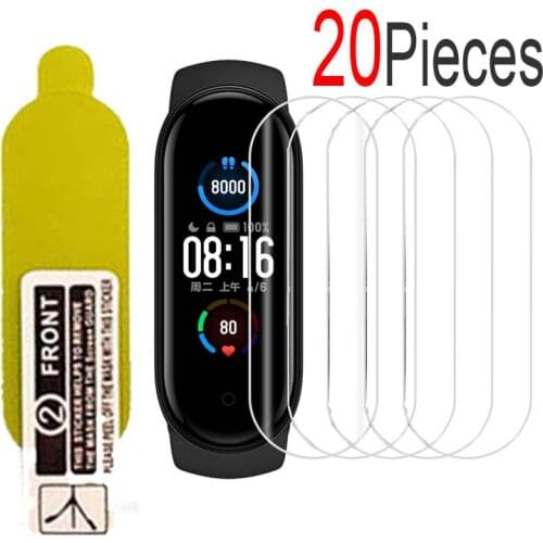 Screen Protective Film For Xiaomi Mi Band 6 5 4 3 Bracelet Screen Protector Protection TPU Silicone Transparent Protective Films