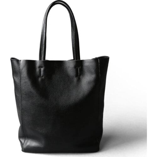 Genuine leather soft cow skin women totes handbags large capacity shopping bags