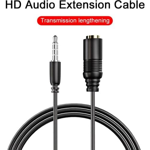 1 PCS 3.5 Mm Jack Male-to-female Audio Extension Cable Stereo Audio Auxiliary Aux Cable Headphone Extension Cable 0.75M