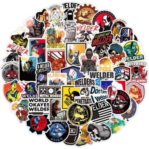 10/30/50Pcs/Set Welding worker Graffiti For Snowboard Laptop Luggage Fridge Car- Styling Vinyl Decal Home Decor Stickers