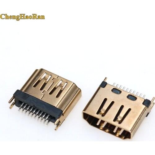 HDMI-compatible 19 pin female plug connector caught in the middle of the board,HD TV Interface and laptop ect