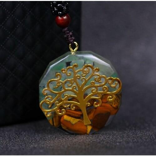 2020 Orgonite Pendant Tree Symbol natural stone Necklace Chakra Healing Energy Necklace Meditation Jewelry drop shipping