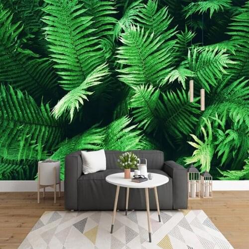Custom 3D Photo Wallpaper Green Leaves Nature Landscape Non-woven Mural Wallpaper For Living Room Bedroom Background Home Decor
