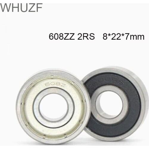 50/100pcs Double Shielded Miniature High-carbon Steel Single Row 608ZZ 2RS ABEC1 Deep Groove Ball Bearing 8*22*7 8x22x7mm 608 ZZ