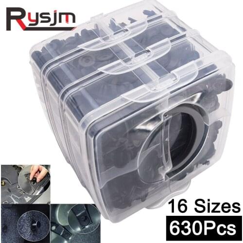 630pcs/box Universal Fastener Clips Mixed Car Fasteners Door Trim Panel Auto Bumper Rivet Retainer Push Engine Cover Fender