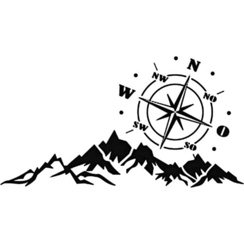 Compass Mountains Car-Styling SUV Off-road Reflective Decals Sticker Decoration автомобильные товары Hаклейки на авто cartoon