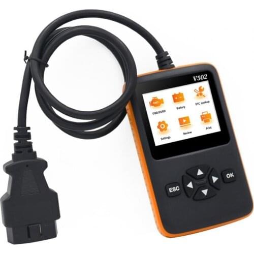 V502 Diagnostic Scanner Multilingual Real-time Data Streaming Professional Black Heavy Duty Truck Code Reader for Auto
