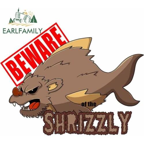 EARLFAMILY 13cm x 9.3cm for Beware of The Shrizzly Car Sticker Motorcycle Helmet Family Creative Bumper Waterproof Trunk Decal