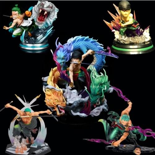 18cm One Piece Roronoa Zoro 3 Dragons Anime Action Figures GK Fashion PVC Action Model Collection Toys Kids Gift New Style