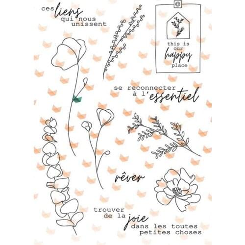 French Clear Stamp for Scrapbooking Transparent Silicone Rubber DIY Photo Album Decor 0222