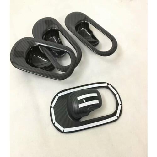 Chrome Inner Door Bowl Handle Decorative Cover for CITROEN C5 Aircross 2017 2018 Carbon Look Car Detector Stick Styling