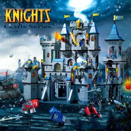 2020 New MOC Enlighten Lion king Castle Knights bricks DIY Creative Military war Building Blocks Toys for Kids Christmas Gifts
