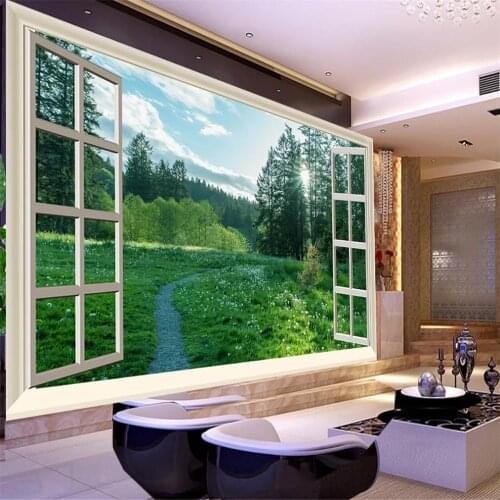 Beautiful scenery wallpapers High-definition green space flowers sunny forest natural TV background wall outside the window