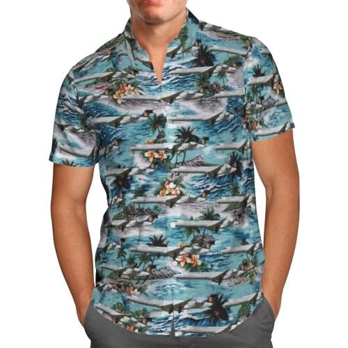 New Plane 3D Beach Breathable Hawaii Summer 2021 Shirt Short Sleeve Shirt Streetwear Oversized Chemise Hombre Blusa Masculina-38