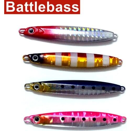 Metal Jig Fishing Lures Winter Bass Fishing Bait Weights 20-40g Jigs Saltwater Vibrator Fish Tackle Isca Artificial For Pike