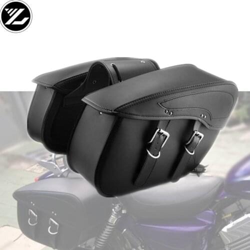 Motorcycle Saddle Bags PU Leather Motorbike Side Tool Tail Bag Luggage for Harley Universal for yamaha honda kawasaki suzuki ktm