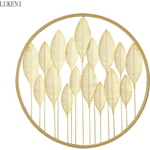 New Chinese Three-dimensional Wall Hanging Living Room Porch Background Wall Decoration Simple Light Luxury Wrought Iron Pendant