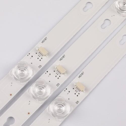 New 3 pieces/setLED backlight strip 8 lamp for TCL 43"TV D43A810 L43F1B L43P1A-F 43HR330M08A2 V5 Shine0n 2D02636 DS-4C-LB4308-HR
