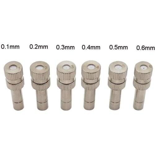 0.1-0.6mm Misting Fogging Spray Quick-connecting Sprinkler Push-in Low Pressure Atomizing Nozzle 20 Pcs