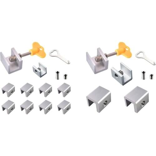 Sliding Window Locks Stop Aluminum Alloy Door Frame Security Lock with Keys