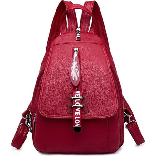 Backpack Womens New 2020 Fashion PU Chest Bag Female Korean Wild Personality Casual Color Contrast Travel Backpack