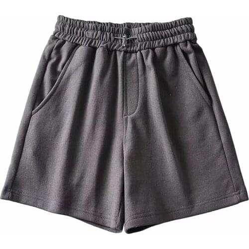 Casual shorts women summer biker shorts high waisted drawstring sweat shorts women vintageSbottoms black white sweatshorts