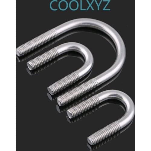 304 stainless steel U-bolt U-screw U-pipe clamp U-bolt saddle hoop M6-M12 2PCS