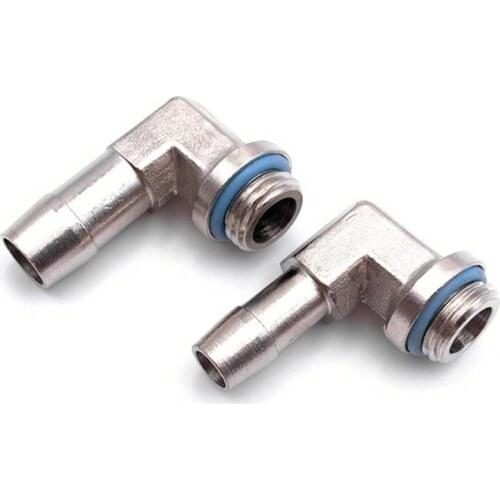 3pcs PC Water Cooling Angled Adapter Hose Fitting Elbow Hose Joint 90 Degree G1/4'' For 6-10mm Tube