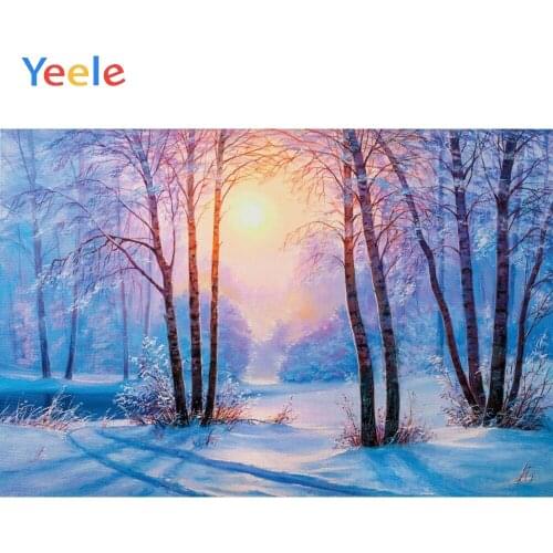 Winter Forest Tree Sunshine Nature Scene Portrait Backdrop Photography Backdrops Vinyl Photographic Background For Photo Studio