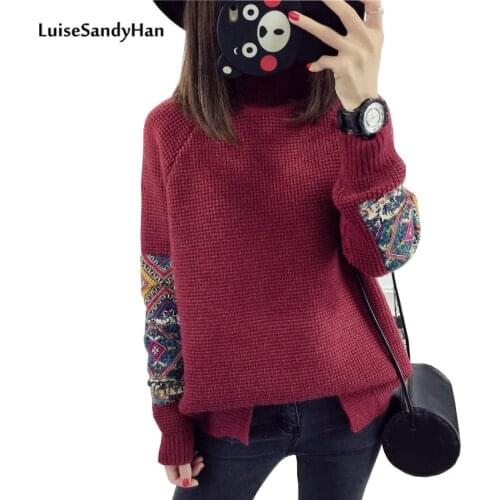 Women Pullover 2021 Autumn Sweaters Women Casual Knitted O-Neck Print Femme Women Sweaters