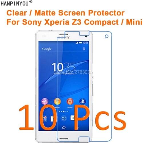 10Pcs For Sony Xperia Z3 Compact Z3 Mini D5803 HD Clear / Anti-Glare Matte Screen Protector Protective Film (Not Tempered Glass)