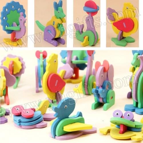 18PCS/LOT,18 design foam animal puzzle,3D puzzle animals,Stereo puzzle,Kids toys,Kids party favor.Birthday gift,Kindergarten toy