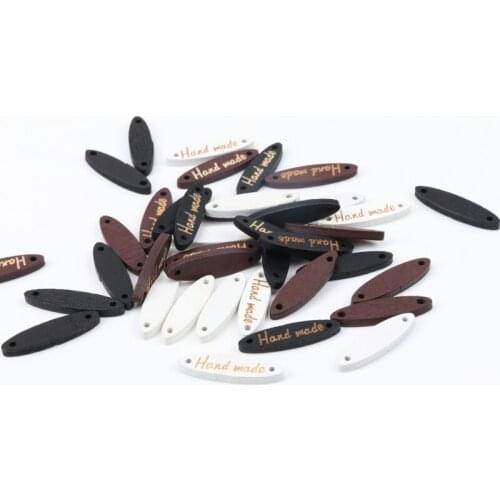 20pcs/set New Random Mixed natural hand made Decorative Scrapbooking Wooden Crafts Accessories Brand 8x28mm