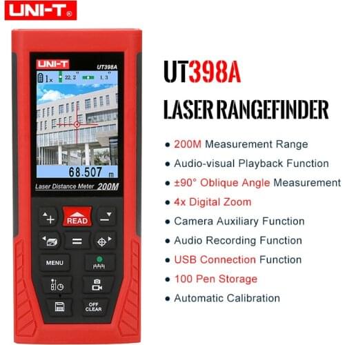 200m Laser Distance Meter UNI-T UT398A Lofting Test Leveling Instrument Area Volume High Precision Laser Rangefinder