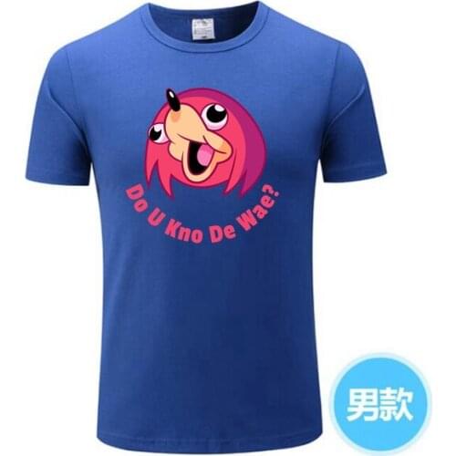 2020 Do U Kno De Wae ? Kawaii Internet Meme Men TShirts De Wae Mens T-shirt Ugandan Knuckles The Way Viral Women TShirt DG-66
