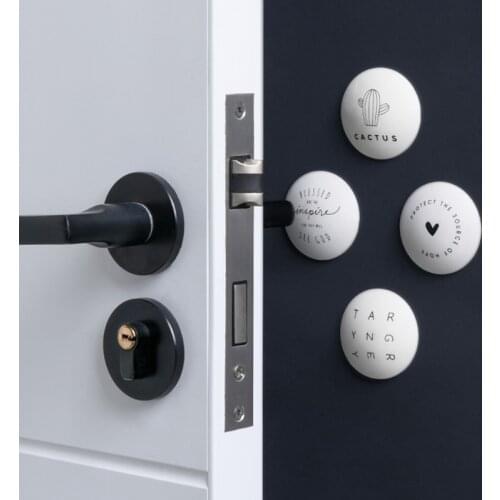 4Pcs/Lot Self-adhesive Door Stopper Doorknob Mute Fenders Lock Protective Pad Door Crash Pad Wall Protector Savor Handle Bumpers