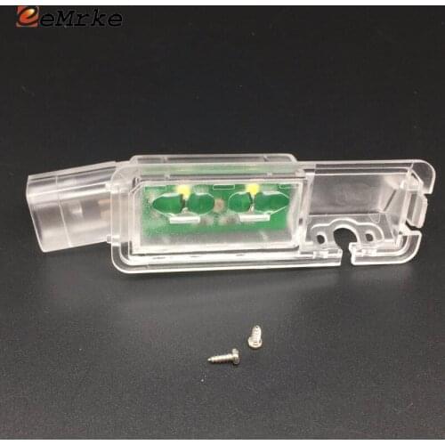 EEMRKE Car Rear Camera Bracket License Plate Lights Housing Mount with LED for Porsche Boxster Cayman 911 Cayenne Panamera Macan