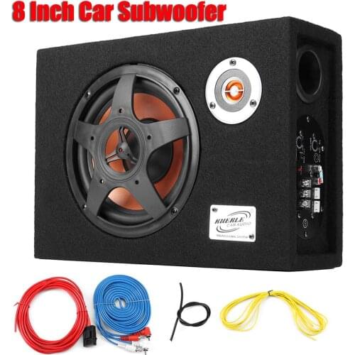 8 Inch 480w Car Subwoofer 12V Slim Under-Seat Speaker Car Audio Subwoofer Car High Power Amplifier Speaker Super Bass Speaker