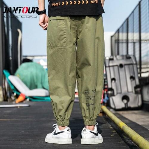 Fashion Streetwear Cargo Pants Men Harajuku ArmyGreen Baggy Wide Leg Pants Casual Ankle Length Trousers Clothing 3 Colors 4XL