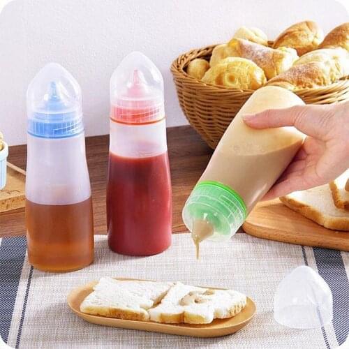 1pc Honey Salad Bottle Eco-friendly Seasoning Squeeze Bottle Sauce Jam Spices Tomato Sauce Squeeze Bottle