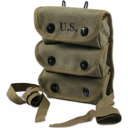 OUTDOORS MILITARY WWII US USMC ARMY AMMO 3 POCKET GRENADE POUCH TOOL KIT armyshop2008